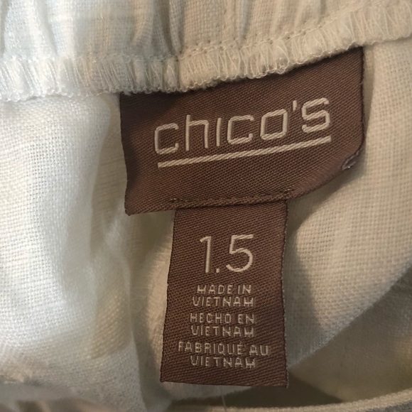 Chico's Pants & Jumpsuits Chicos White Linen Pants Sz Poshmark